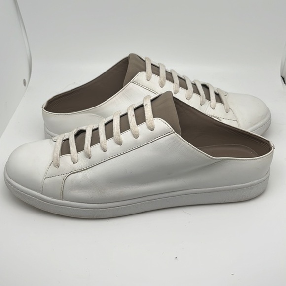 Vince Verrel Slip on Sneakers Open Back White Leather Low Top Shoes Size 8.5 - Picture 6 of 13